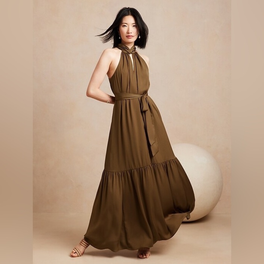 Banana Republic Olive Maxi Dress